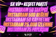 ⚡[5X] İNSTAGRAM KEŞFET ETKİLİ VİP+ PAKET |NO#1⚡