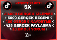 ⭐[5X] ORGANİK TİKTOK KEŞFET PAKETİ - GARANTİLİ