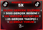 ⭐[5X] ORGANİK TİKTOK KEŞFET PAKETİ - GARANTİLİ