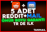 [5]Adet Reddit+Mail Ömür Boyu Garanti