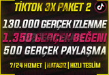 ⭐3X⭐TİKTOK 3X GERÇEK KEŞFET PAKETİ 2