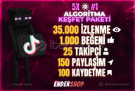 ⚡5X - Algoritma TikTok Keşfet Paketi #1⚡