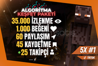 ⚡5X - TikTok Keşfet Algoritma Paketi #1⚡