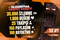 ⚡5X - TikTok Keşfet Algoritma Paketi #1⚡