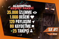⚡5X - TikTok Keşfet Algoritma Paketi #1⚡