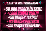 ⚡[5X] TİKTOK KEŞFET ETKİLİ PAKET | NO #1⚡