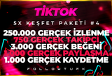 ⭐5X | TİKTOK KEŞFET PAKETİ 4 ⭐