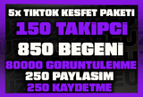 ⭐5X TİKTOK KEŞFET PAKETİ [SORUNSUZ]⭐