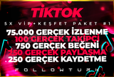 ⭐5X | TİKTOK VİP+ KEŞFET PAKETİ 1 ⭐