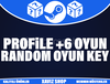 ✅❤️✅ 6 Adet ⭐ Profile +6 ⭐ Random Oyun Key ✅❤️✅