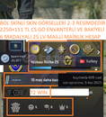 6 MADALYALI 25 LV 2250+151 TL CS GO ENVANTERLİ