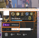 6 MADALYALI 35 LV 18 K ELO İLK ÖDEME SİZ YAPICA