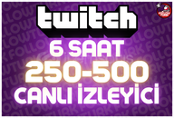 ⭐ 6 Saat 250-500 Canlı İzleyici ⭐