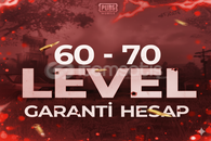 60 - 70 Seviye Garanti ⭐ PUBG Mobil Random Hesap