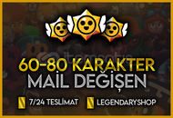 ⭐[60-90 Karakter Garanti Mail Değişen⭐