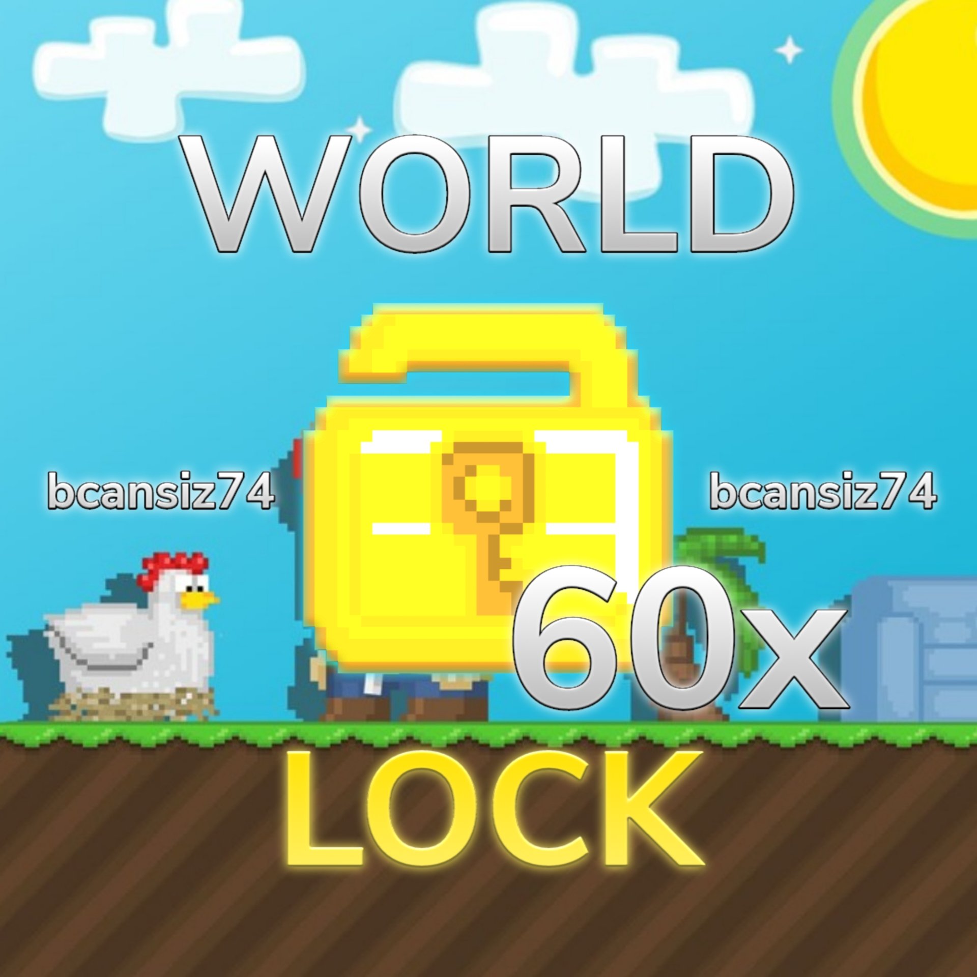 60 Adet Growtopia World Lock
