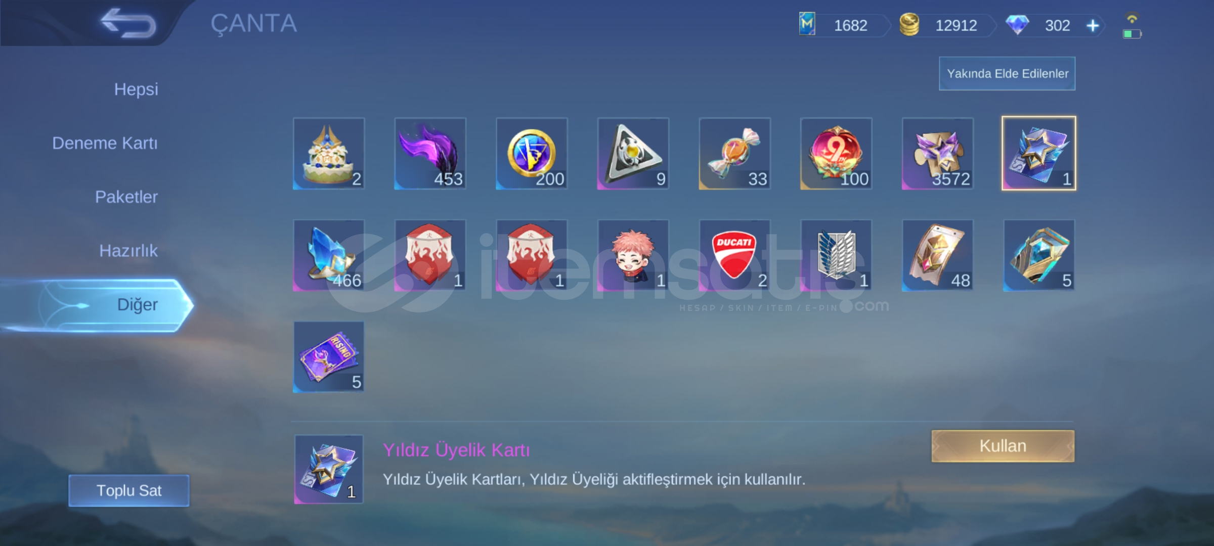 60 BİN KOLEKSİYON +YILDIZ ÜYELİK KARTI MEVCUT