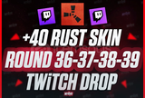 ⭐40 Skin⭐Round 36-37-38-39 Twitch Drop⭐