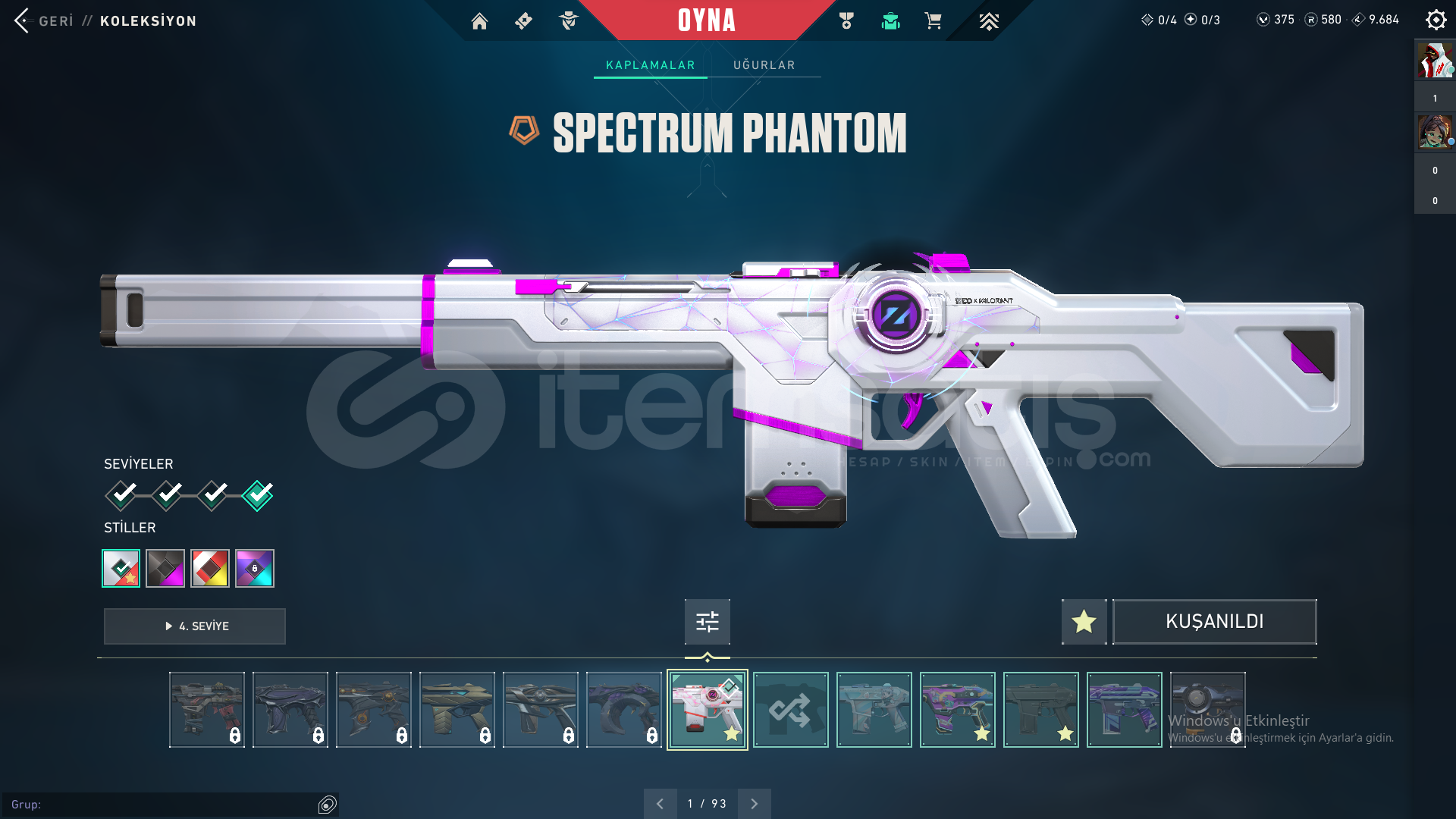 60 skinli oni setli dolu hesap 60 skinli oni setli dolu hesap