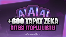 ⭐[+600] YAPAY ZEKA SİTESİ (TOPLU LİSTE)⭐