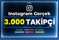 Fırsat ⭐ - 3.000 Gerçek Takipçi | Garantili - IG