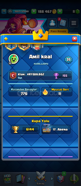 6000+KUPA CLASH ROYALE HESABI