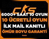 ☢️6000+ SAAT 10 OYUN | STEAM HESABI | GARANTİ