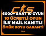 ☢️6000+ SAAT 10 OYUN | STEAM HESABI | GARANTİ