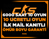☢️6000+ SAAT 10 OYUN | STEAM HESABI | GARANTİ