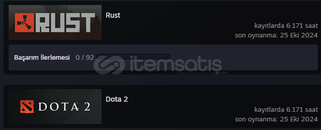 6000 SAAT + 77 TWİCH DROPLU RUST HESABI