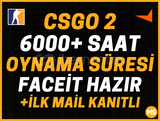 6000+ SAAT CS:GO2⭐️FACEİT HAZIR+ İLK MAİL✅