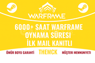 ⭐️6000+ SAAT WARFRAME STEAM❤️+İLK MAİL❤️
