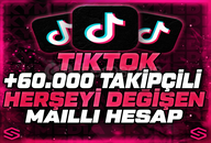 ⭐[60.000 GERÇEK TAKİPÇİLİ] + MAİL TESLİM HESAP⭐