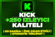 ⭐️[60DK] 250 KİCK İZLEYİCİ | KALİTELİ⭐️