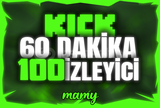 ⭐[60DK] KİCK 100 İZLEYİCİ 1 SAAT