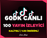 ⭐[60DK] TİKTOK 100 GERÇEK CANLI YAYIN İZLEYİCİ⭐