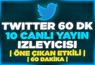 ⭐(60DK) TWİTTER 10 CANLI YAYIN İZLEYİCİ⭐