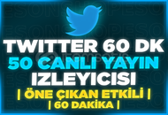 ⭐(60DK) TWİTTER 50 CANLI YAYIN İZLEYİCİ⭐