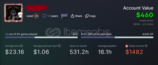 60K DEĞERİNDE KİŞİSEL STEAM HESABIM