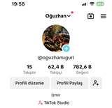 62.000 takipçili TikTok hesabı