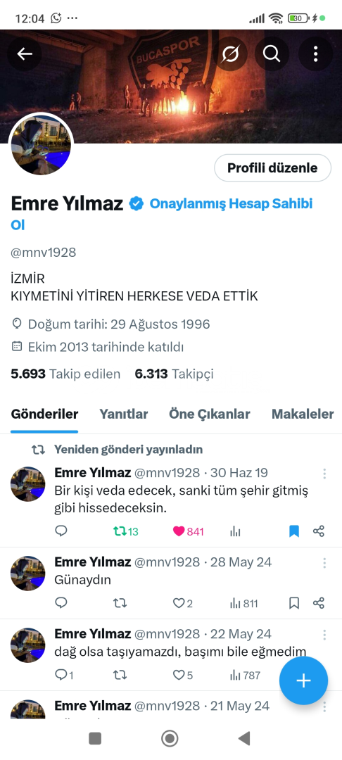 6314 TAKİPÇİLİ HESAP SATİLİK 2013 AÇILIŞLI 6314 TAKİPÇİLİ HESAP SATİLİK 2013 AÇILIŞLI