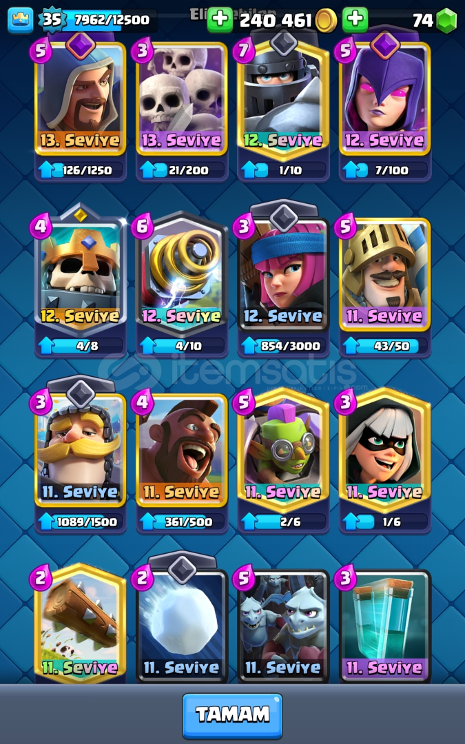 6.5k Kupa 5 evrim CR Hesap 6.5k Kupa 5 evrim CR Hesap