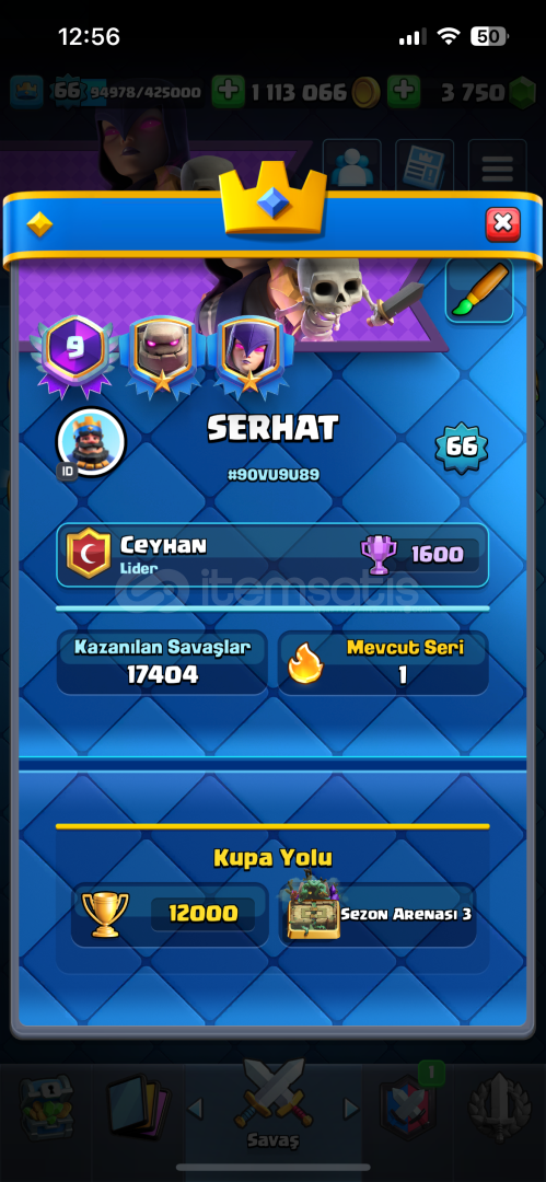66 Level Clash Royale hesabım satılıktır. 66 Level Clash Royale hesabım satılıktır.