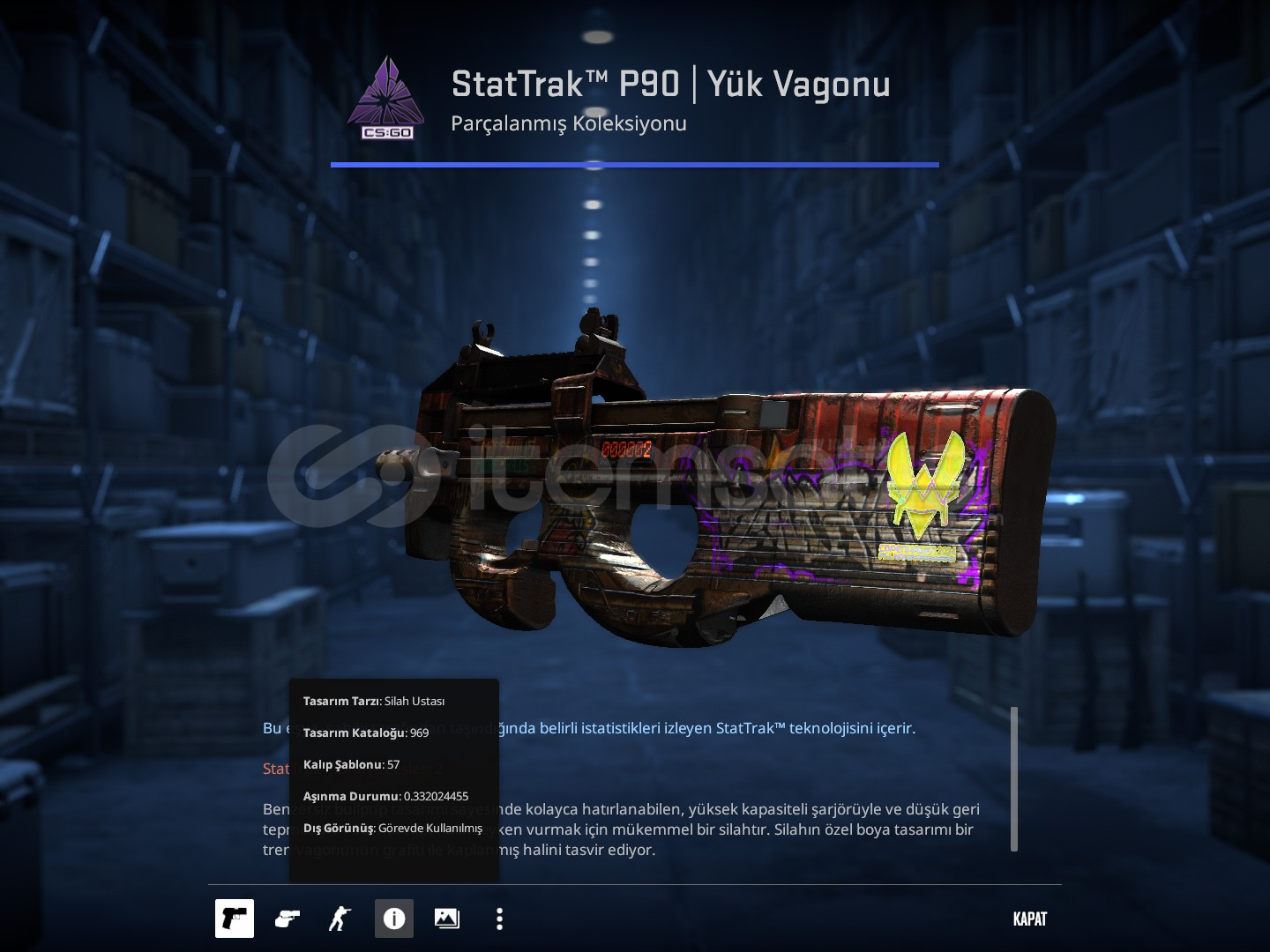 $4.61 çıkartma StatTrak™ P90 | Yük Vagonu $4.61 çıkartma StatTrak™ P90 | Yük Vagonu