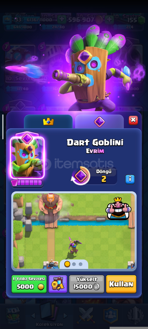 6K 33 level 3 evrimli clash royale  6K 33 level 3 evrimli clash royale