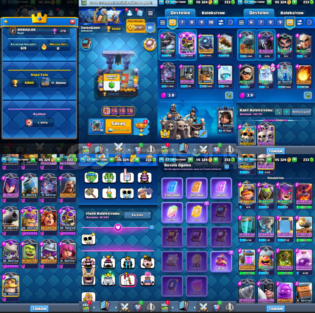 6K CR 3 EVRİM+ 16k BS+12BB COC VARDIR  6K CR 3 EVRİM+ 16k BS+12BB COC VARDIR