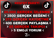 ⭐[6X] ORGANİK TİKTOK KEŞFET PAKETİ - GARANTİLİ⭐