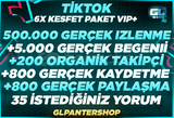 ⭐6X | TİKTOK VİP+ KEŞFET PAKETİ 3⭐