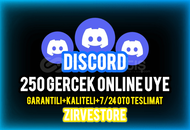 ⭐️7/24 AKTİF⭐️ Discord 250 Gerçek Online Üye
