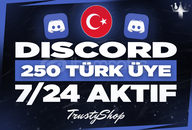 7/24 AKTİF VE TÜRK | 250 ÜYE FOTOLU ⭐ Discord